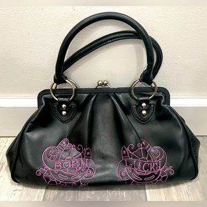 Rare Lux de Ville “Born Lucky” Kiss Lock Handbag
